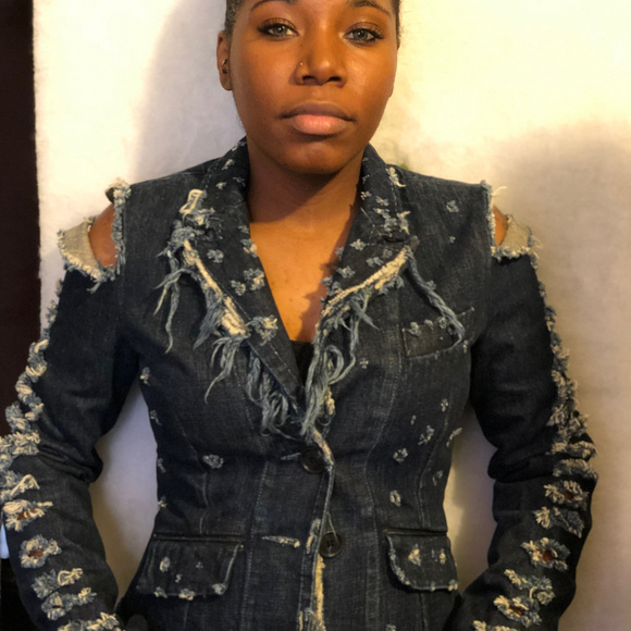 Motown's Fly Fashions Jackets & Blazers - 🎀Upcycled Denim Jacket🎀 For Women